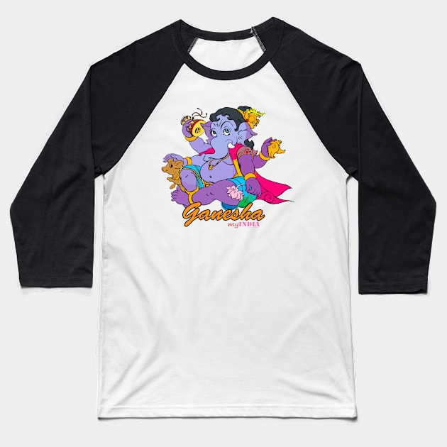 ganesha Baseball T-Shirt by Pradeeshk